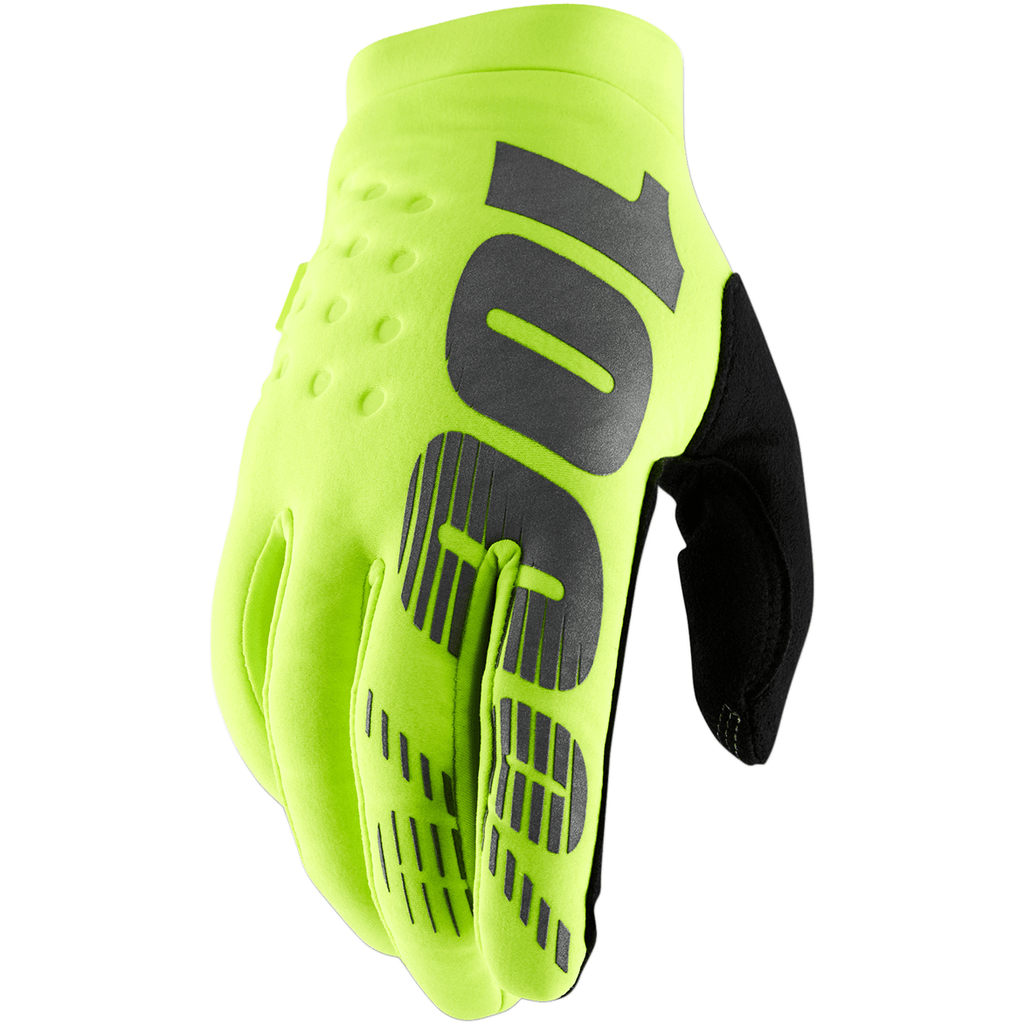 100% Gloves Fluo Yellow/Black / 2XL 100% Brisker Gloves
