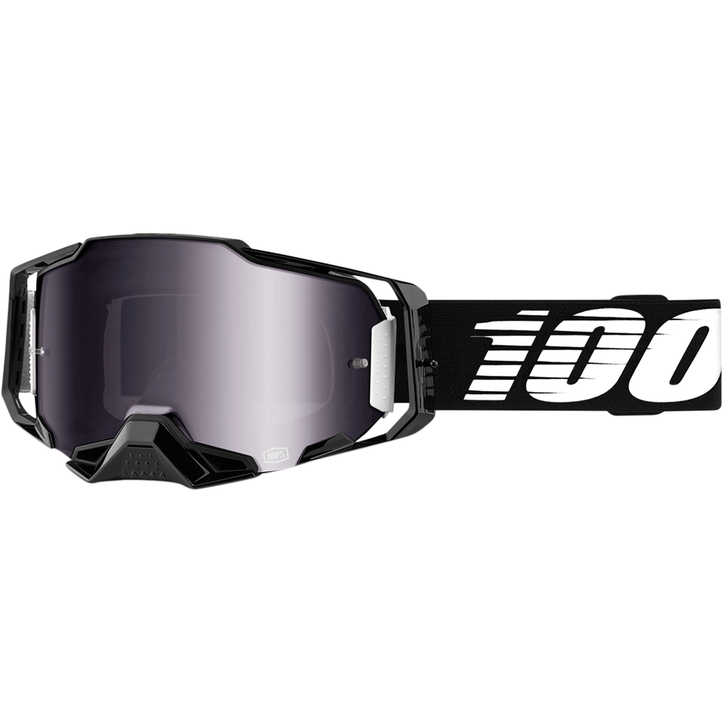 100% Goggle Black - Silver Flash Mirror 100% Armega Goggles