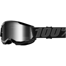Load image into Gallery viewer, 100% Goggle Black - Silver Mirror 100% Youth Strata 2 Goggles