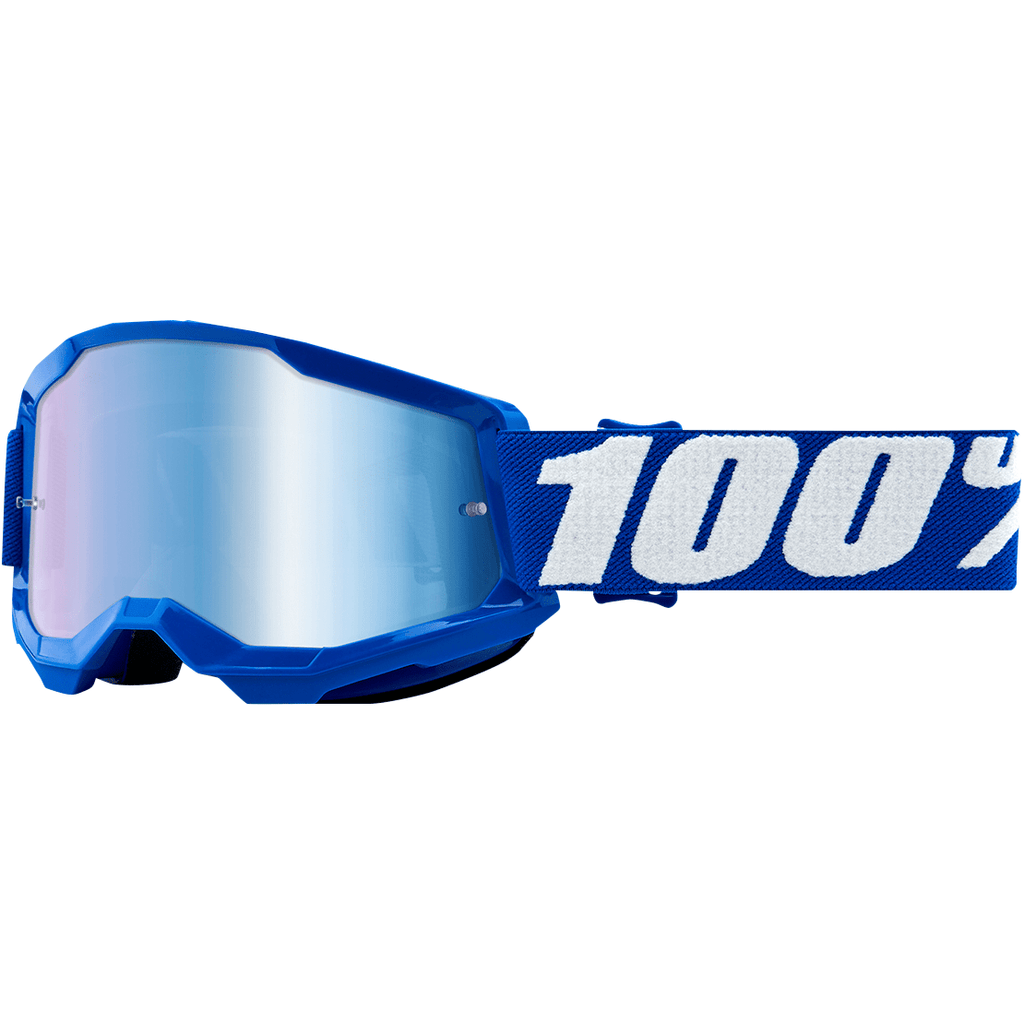 100% Goggle Blue - Blue Mirror 100% Youth Strata 2 Goggles