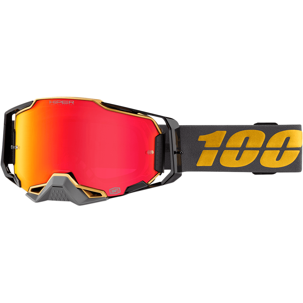 100% Goggle Falcon 5 - HiPER Red Mirror 100% Armega Goggles