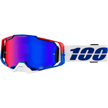 Load image into Gallery viewer, 100% Goggle Genesis - HiPER Blue/Red Mirror 100% Armega Goggles