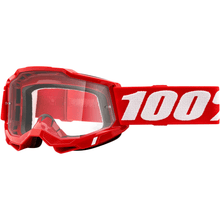 Load image into Gallery viewer, 100% Goggle Red - Clear 100% Accuri 2 OTG Goggles