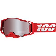 Load image into Gallery viewer, 100% Goggle War Red - HiPER Silver Mirror 100% Armega Goggles