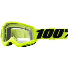 Load image into Gallery viewer, 100% Goggle Yellow - Clear 100% Youth Strata 2 Goggles