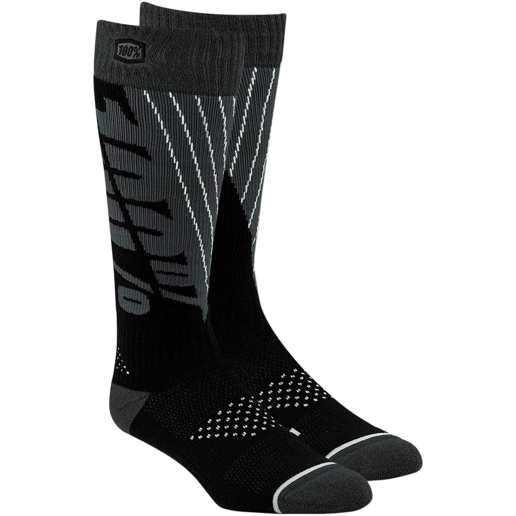 100% Socks Black/Gray / Large/XL 100% Torque Comfort Moto Socks - Black/Gray - Large/XL