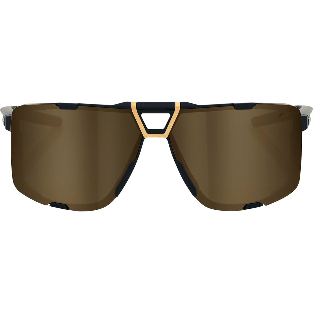 100% Sunglass 100% Eastcraft Sunglasses - Soft Tact Black - Soft Gold Mirror (2610-1421)
