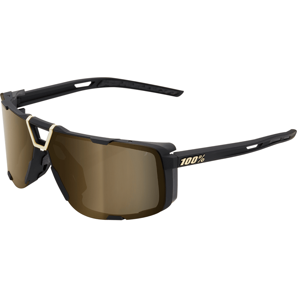 100% Sunglass 100% Eastcraft Sunglasses - Soft Tact Black - Soft Gold Mirror (2610-1421)