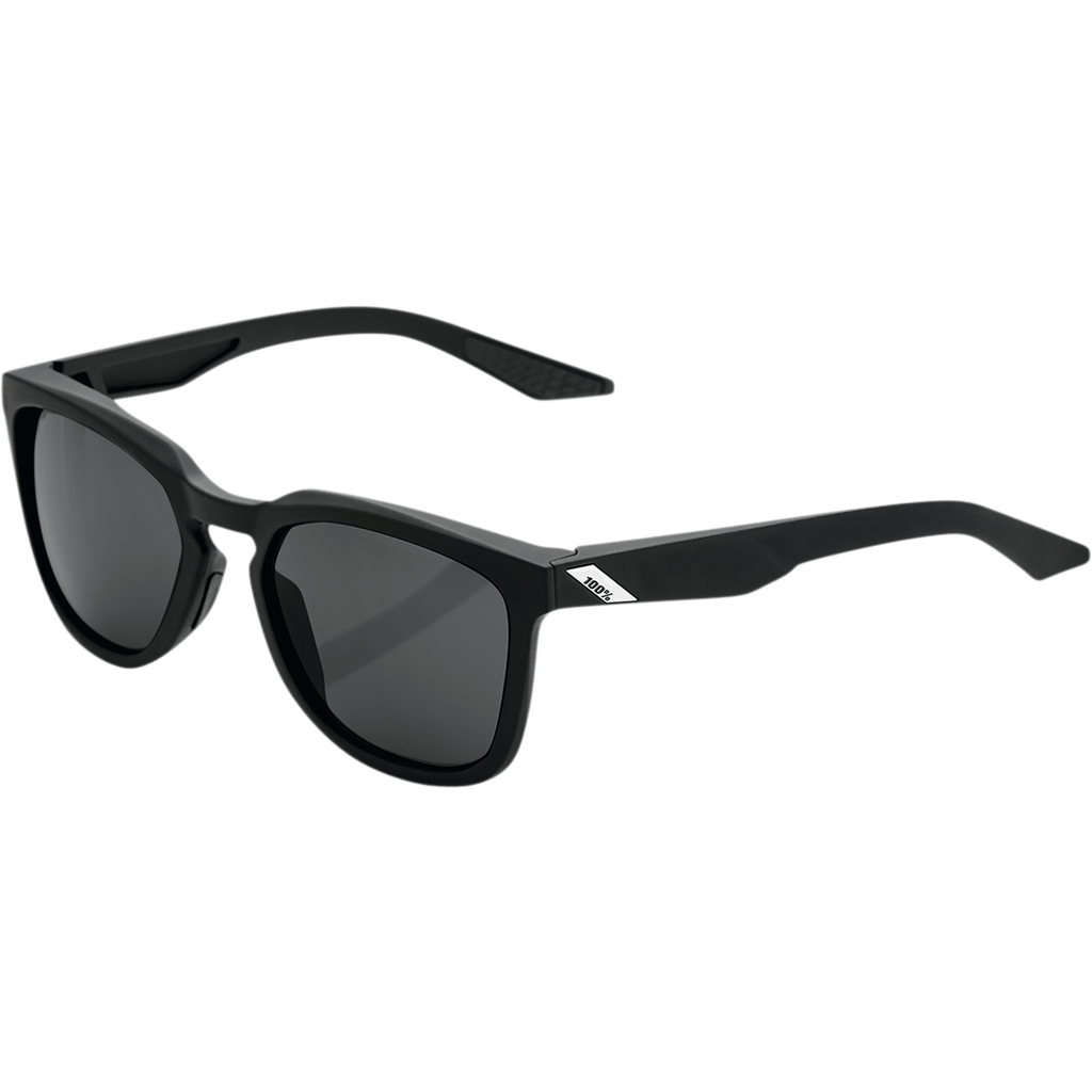 100% Sunglass 100% Hudson Sunglasses - Soft Tact Black - Smoke (2610-1462)