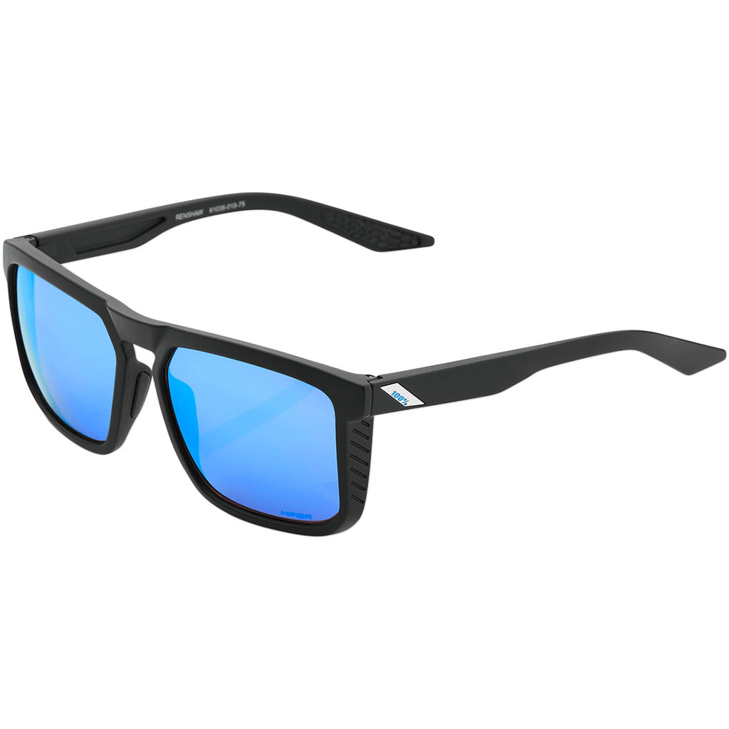 100% Sunglasses Black - Blue Mirror 100% Renshaw Sunglasses