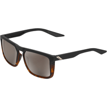 Load image into Gallery viewer, 100% Sunglasses Black - Silver Mirror 100% Renshaw Sunglasses
