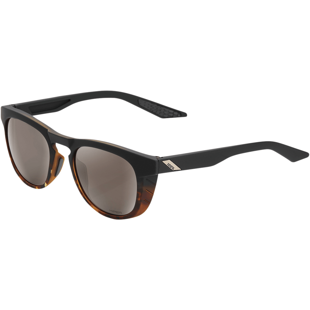 100% Sunglasses Black - Silver Mirror 100% Slent Sunglasses