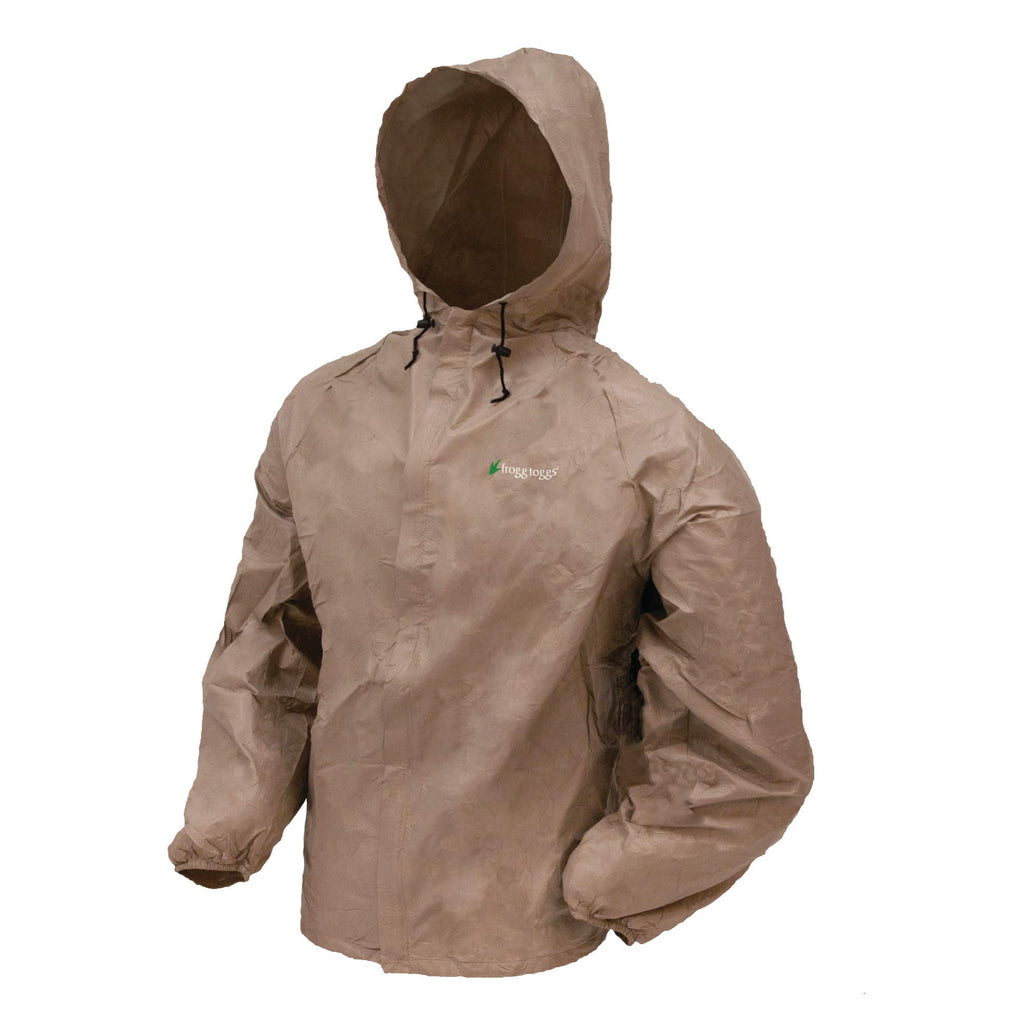 FROGG TOGGS Men's Ultra-lite2 Waterproof Breathable Rain Jacket, Khaki, Large