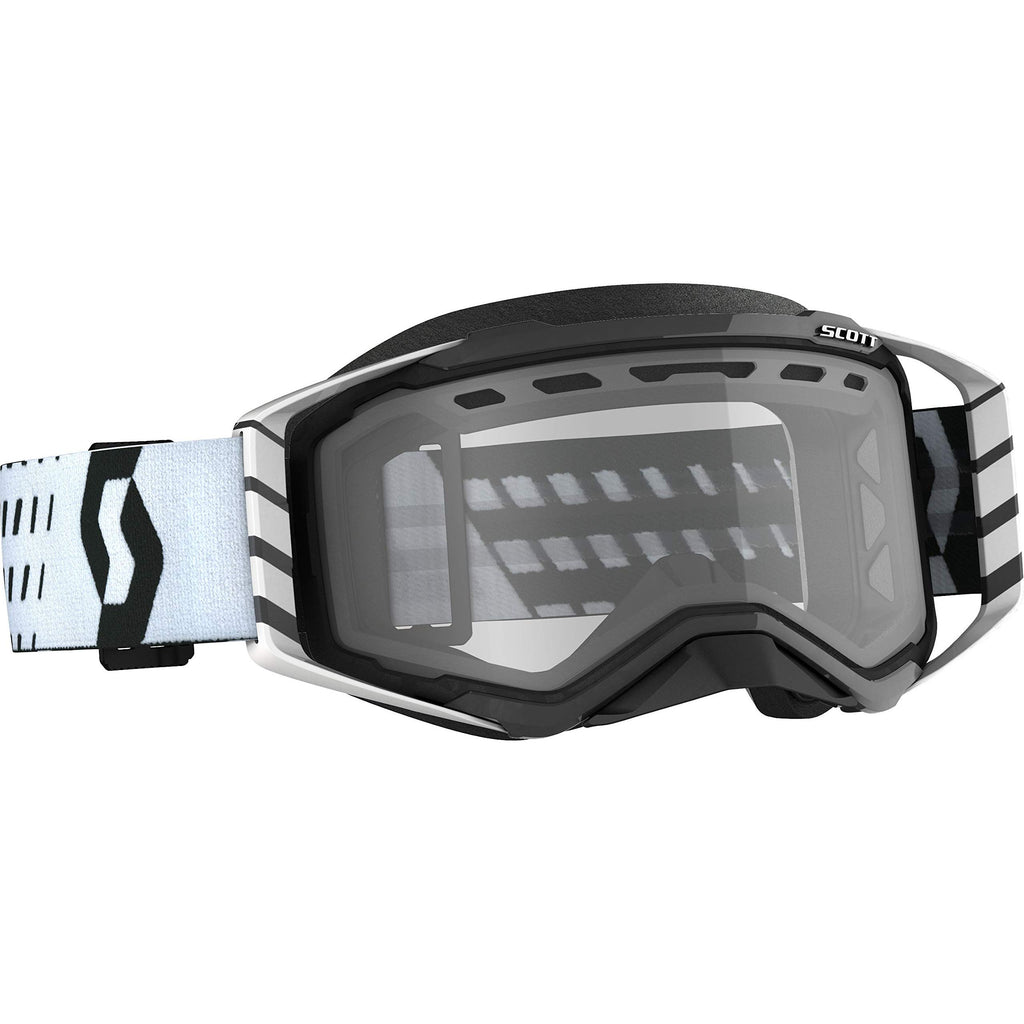 Scott Prospect Adult Snowmobile Goggles - Black/White Clear/One Size