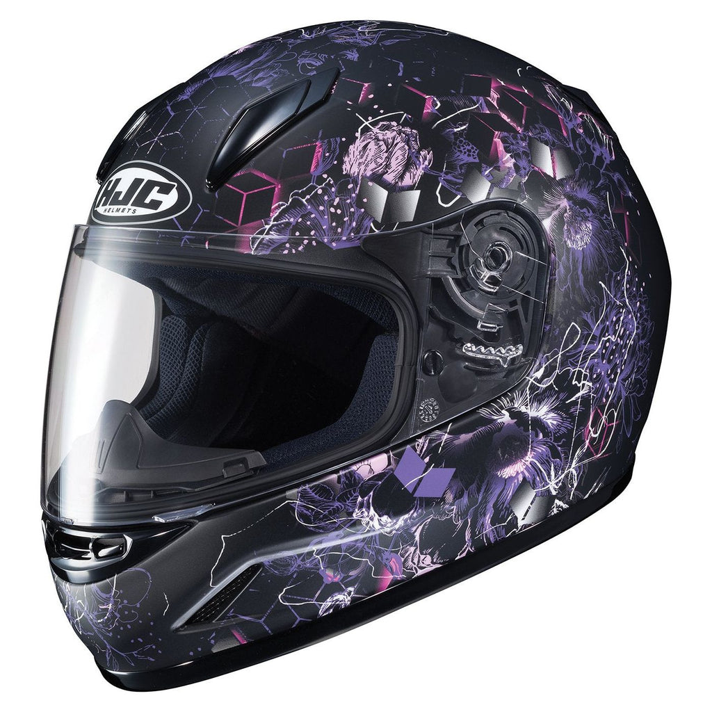 HJC Helmets-240-783 Unisex-Child Full face CL-Y Vela Helmet (Black/Purple, Medium)