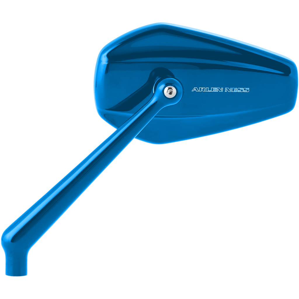 ARLEN NESS Handlebars, Controls, & Mirrors Arlen Ness Mini Stocker Right Mirror - Blue