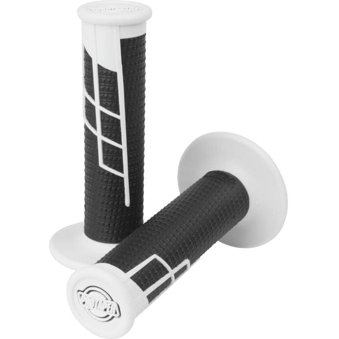 ProTaper Clamps & Fittings White/Black ProTaper Clamp-On Half-Waffle Grips